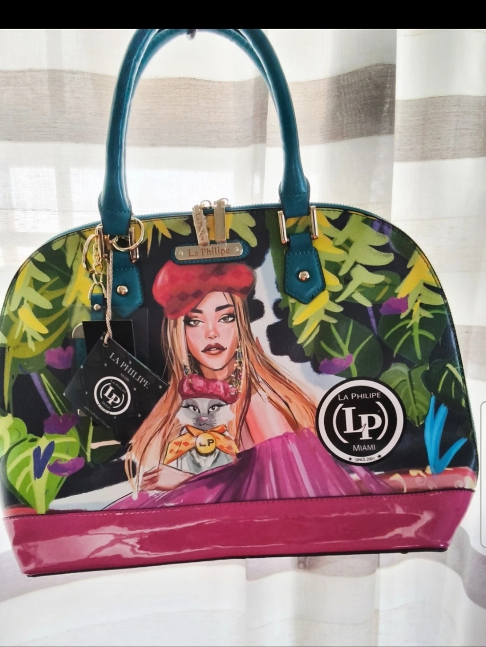 La Phiipe Oval Large Bag Blooming Gardens